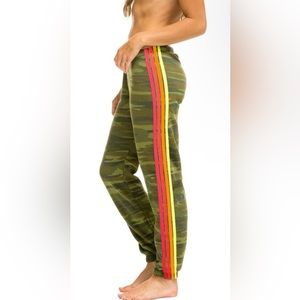 Aviator camo neon sweatpants size s